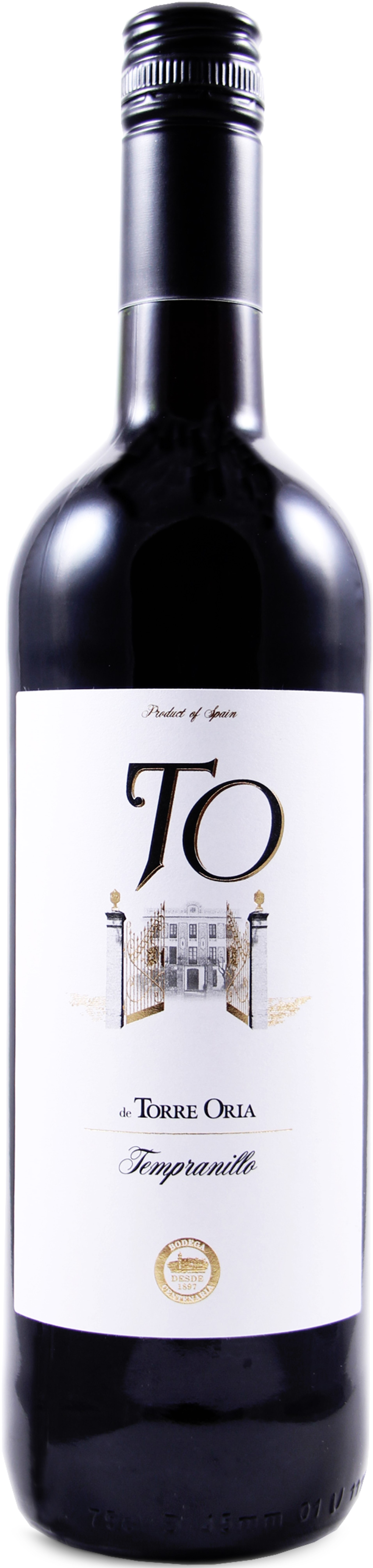 TO de Torre Oria Tempranillo 2021 wine bottle