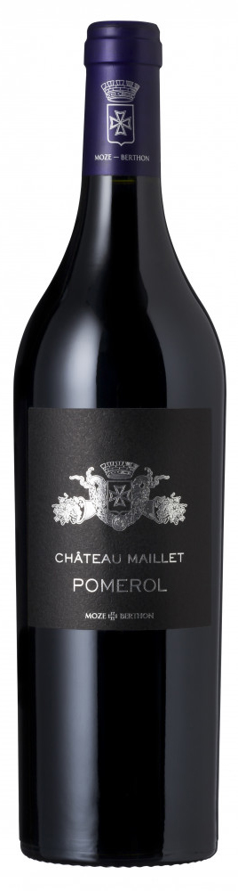 Chateau Maillet Pomerol 2020 i trækasse wine bottle