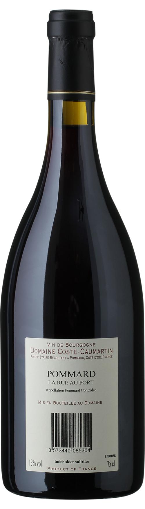 Domaine Coste-Caumartin Pommard, La Rue au Port wine bottle