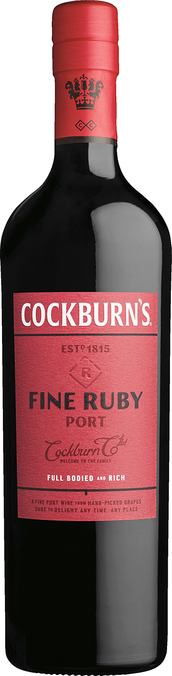Cockburn's Fine Ruby Port wine bottle