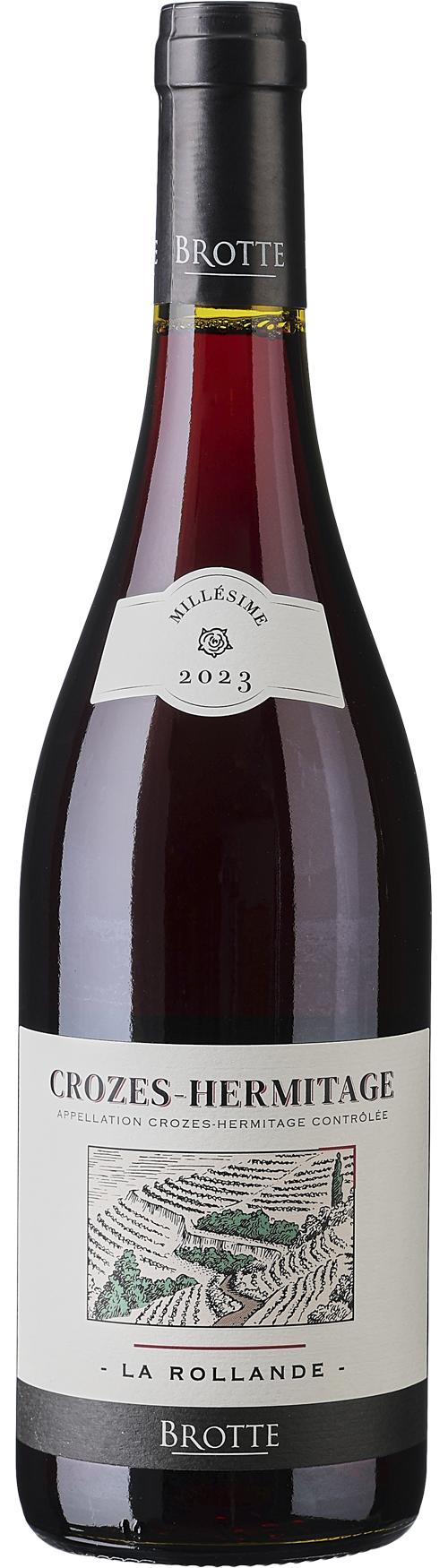 Brotte La Rollande Crozes Hermitage Rouge wine bottle