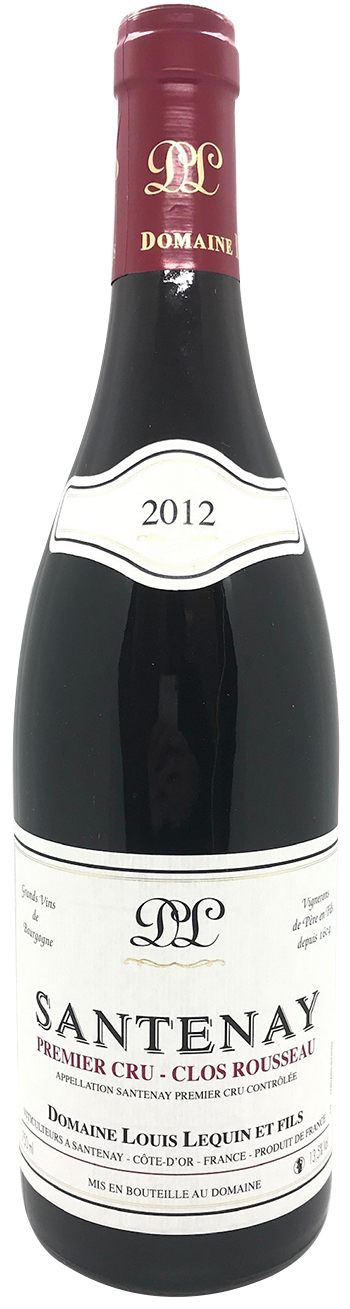 Domaine Louis Lequin Santenay 1er Cru Clos Rousseau 2012 wine bottle