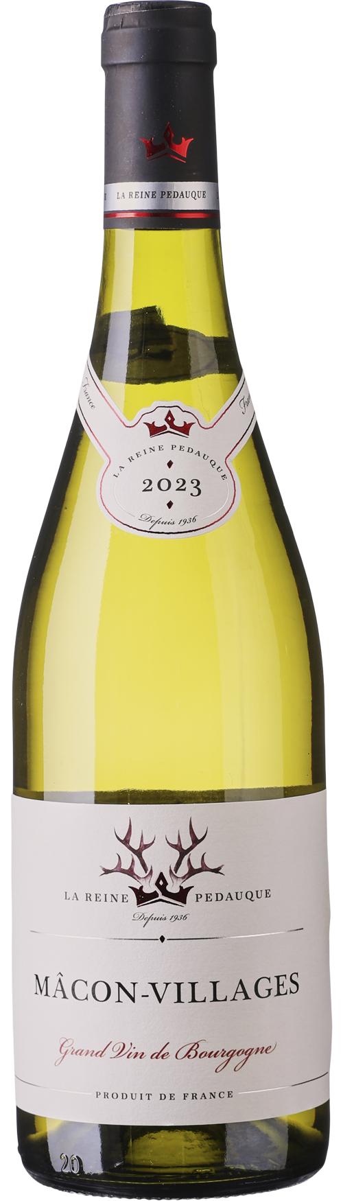La Reine Pédauque Mâcon Villages AOP Chardonnay wine bottle