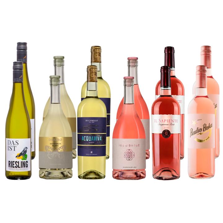 Award Winners White & Rose wine bottle