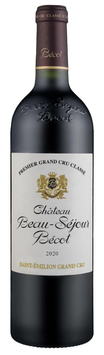 Chateau Beau-Sejour Becot Saint Emilion Grand Cru 2020 i trækasse wine bottle