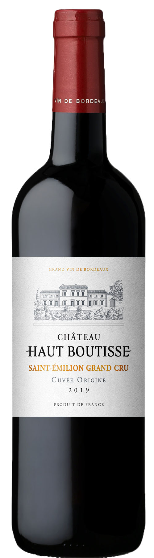 Chateau Haut Boutisse Saint-Emilion Grand Cru Cuvée Origine 2019 wine bottle