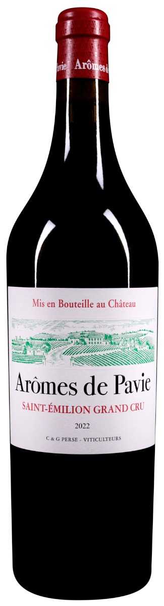 Chateau Aromes de Pavie Saint-Emilion Gran Cru 2022 i trækasse wine bottle
