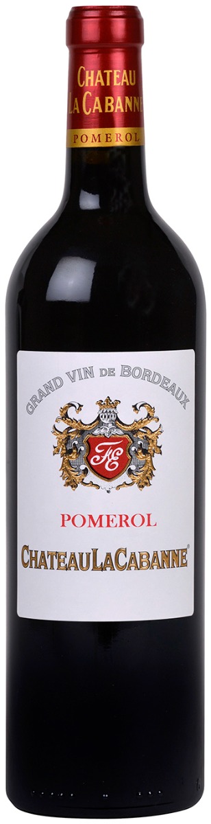 Chateau La Cabanne Pomerol 2020 i trækasse wine bottle