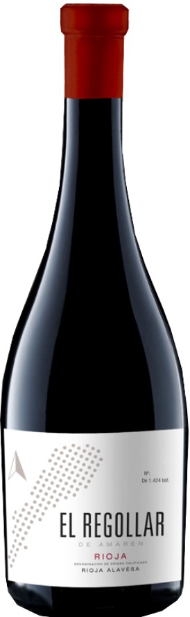 Bodegas Amaren Viñedo Singular El Regollar Rioja Alavesa 2019 i trækasse wine bottle