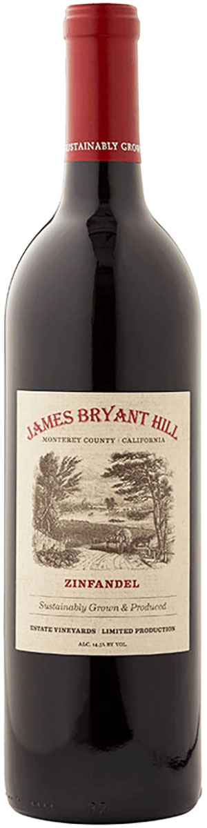James Bryant Hill Estate Vineyards Zinfandel Monterey 2019 wine bottle