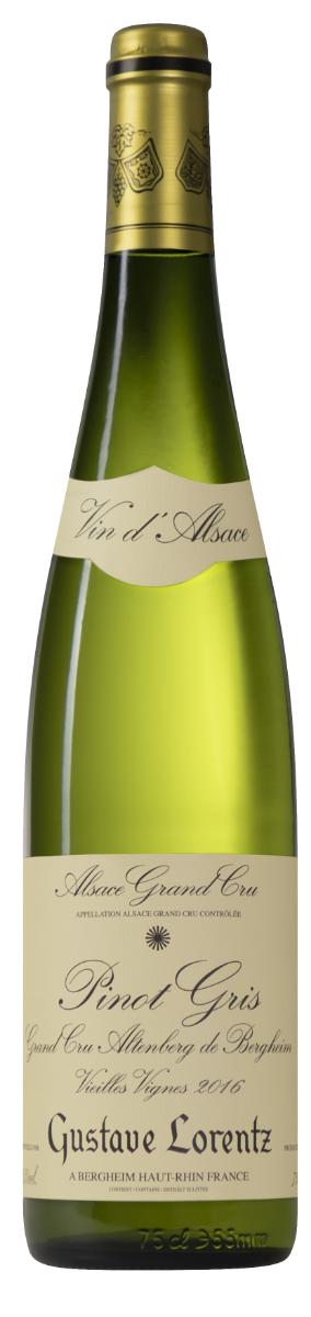 Gustave Lorentz Pinot Gris Alsace Grand Cru Altenberg de Bergheim 2016 ØKO wine bottle