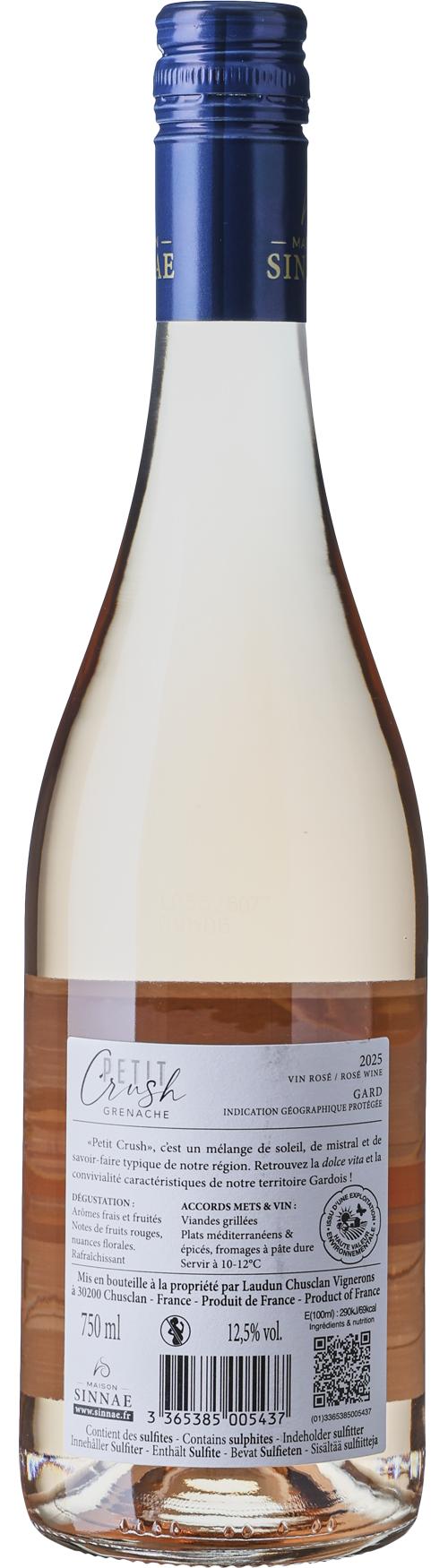 Petit Crush IGP Gard, Grenache Rosé wine bottle