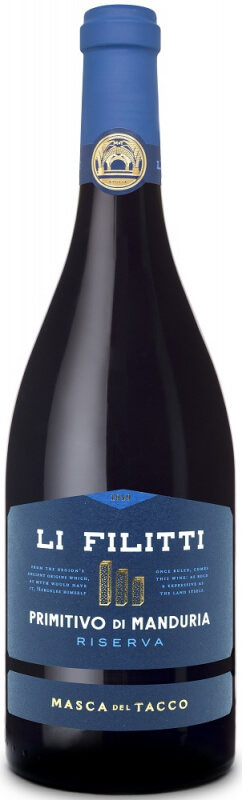 Masca del Tacco Primitivo Riserva Li Filitti 2019 wine bottle