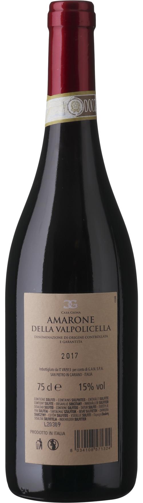 Casa Giona Amarone della Valpolicella DOCG wine bottle