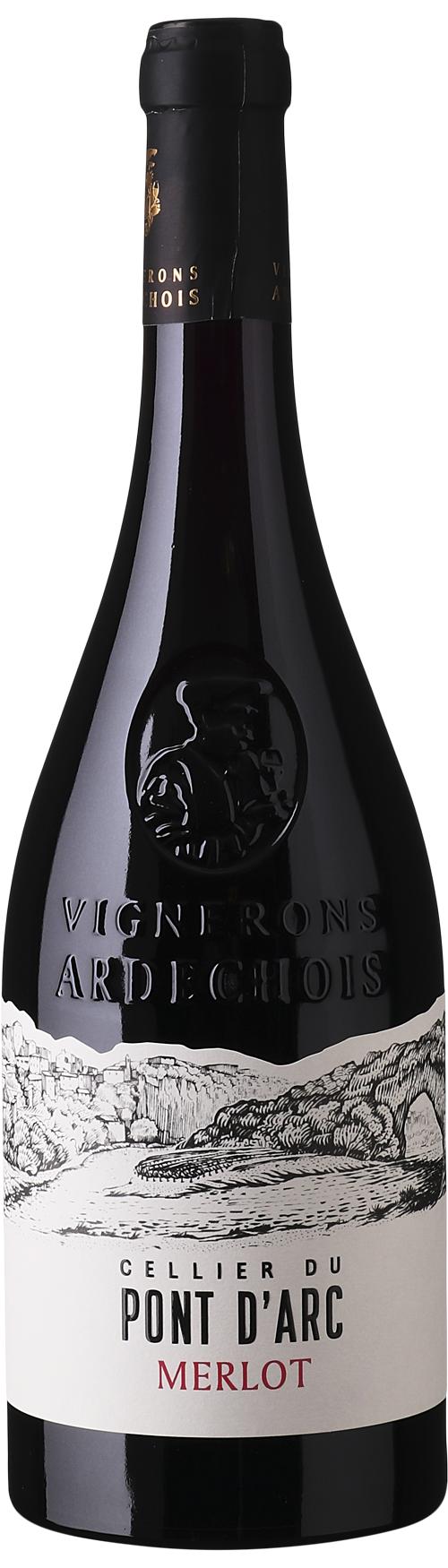 Cellier du Pont D'Arc Merlot IGP Ardèche wine bottle