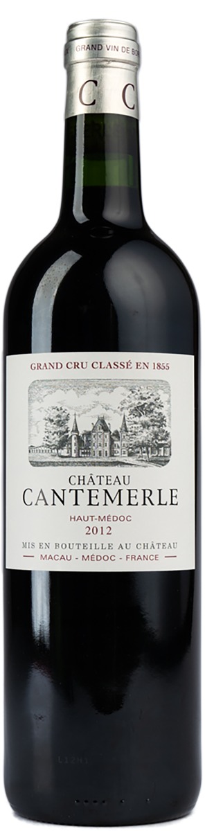 Chateau Cantemerle Haut-Medoc 5. Cru Classe 2012 i trækasse wine bottle