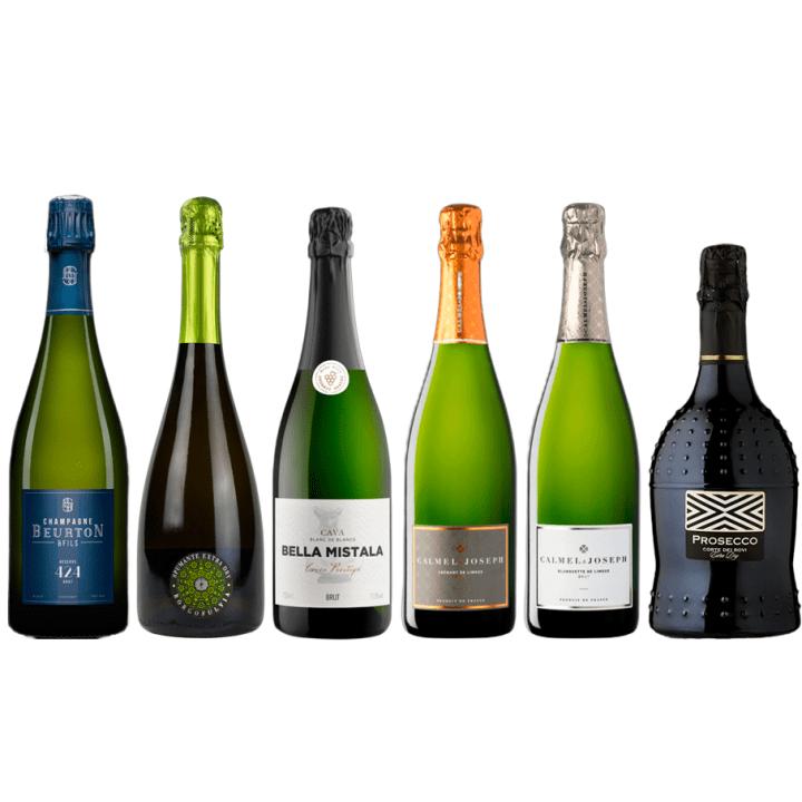Dry Bubbles wine bottle
