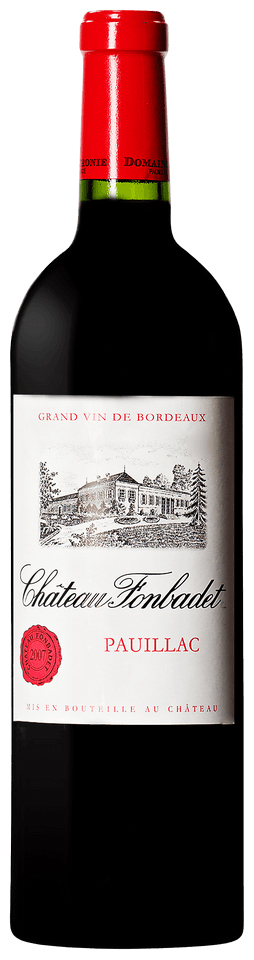 Chateau Fonbadet Pauillac 2020 i trækasse wine bottle