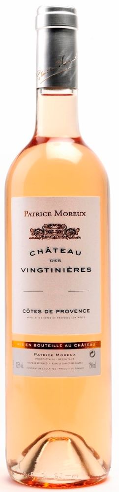Patrice Moreux Château des Vingtinières Côtes de Provence Rosé 2018 wine bottle