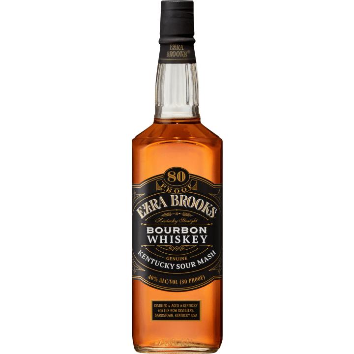 Ezra Brooks Black Label Bourbon 70 cl wine bottle