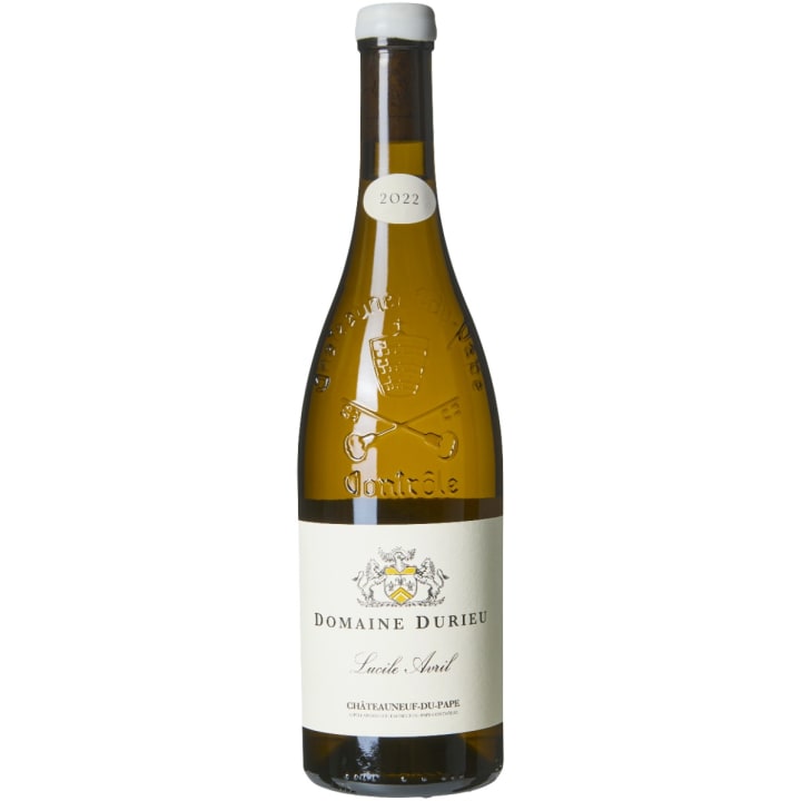 Domaine Durieu Chateauneuf du Pape Lucile Avril Blanc 2022 wine bottle