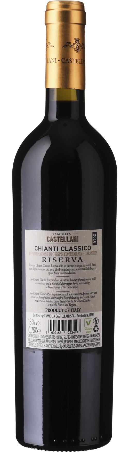 Famiglia Castellani Chianti Classico Riserva DOCG wine bottle