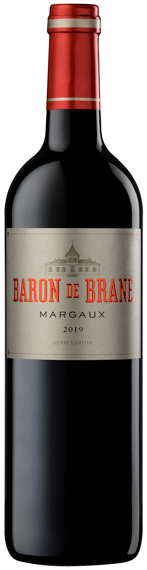 Baron de Brane (Chateau Brane Cantenac) Margaux 2019  i trækasse wine bottle