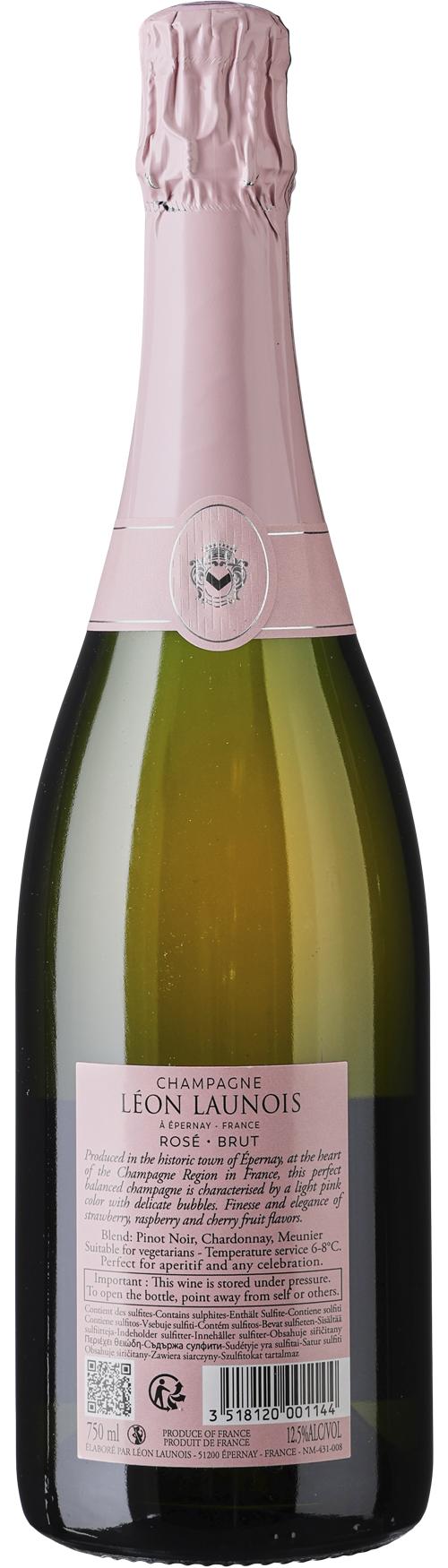Leon Launois Cuvée Réserve Rosé Brut wine bottle