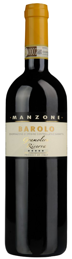 Manzone Barolo DOCG Gramolere Riserva 2015 i trækasse wine bottle