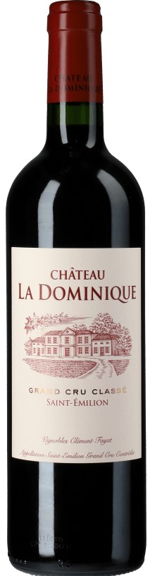 Château La Dominique Saint-Émilion Grand Cru Classe 2019 i trækasse wine bottle