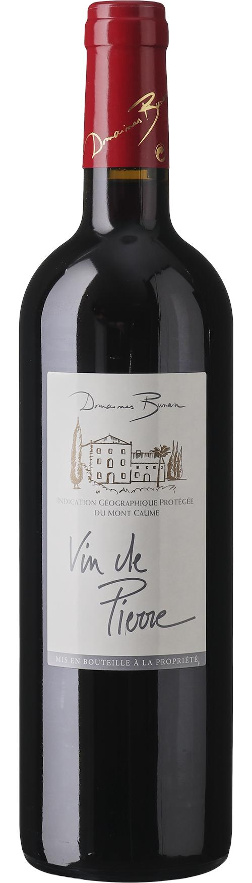 Domaines Bunan Vin de Pierre Rouge IGP Vin de Pays du Mont Caume wine bottle