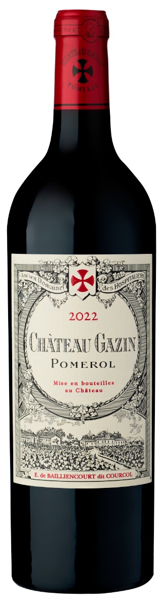 Château Gazin Pomerol 2022 i trækasse wine bottle