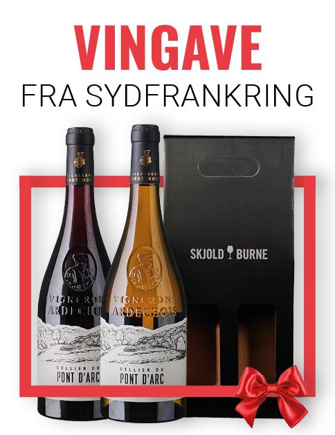 Gavekasse med 2 flasker fra det sydfranske wine bottle