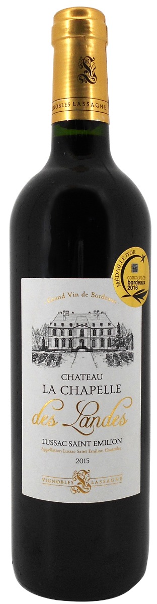 Château La Chapelle des Landes Lussac Saint Émilion 2015 wine bottle