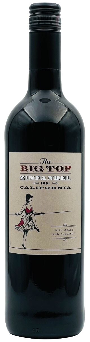 Big Top Zinfandel wine bottle