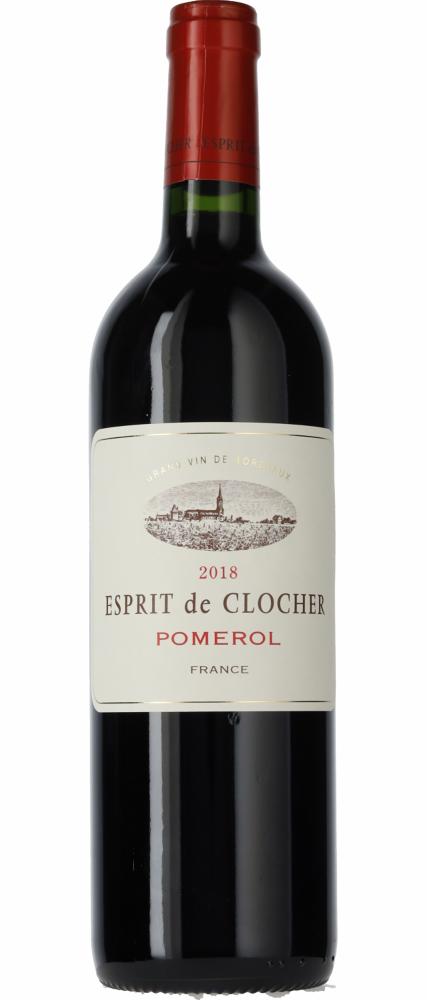2018 Esprit de Clocher Pomerol wine bottle