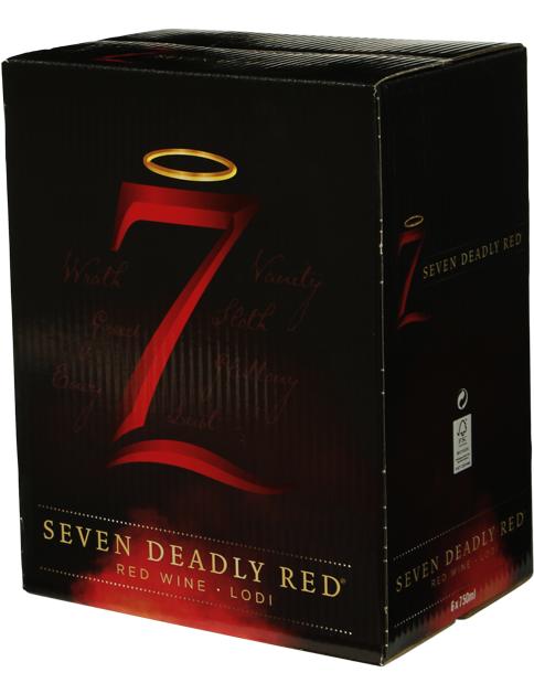 7 Deadly Red Blend wine bottle