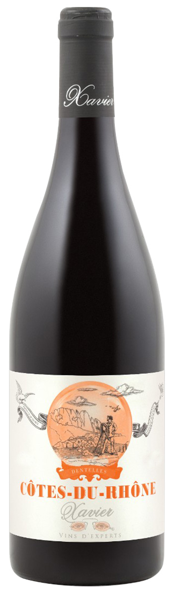 Xavier Cotes du Rhone 2018 wine bottle