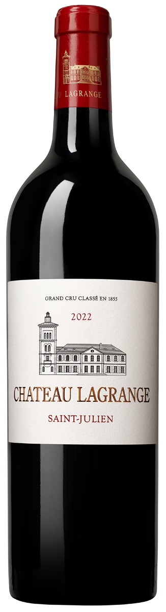 Chateau Lagrange 3. Cru Classe Saint-Julien 2022 i trækasse wine bottle