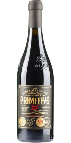 Signature Cuvee, Primitivo Puglia IGP 2021 wine bottle