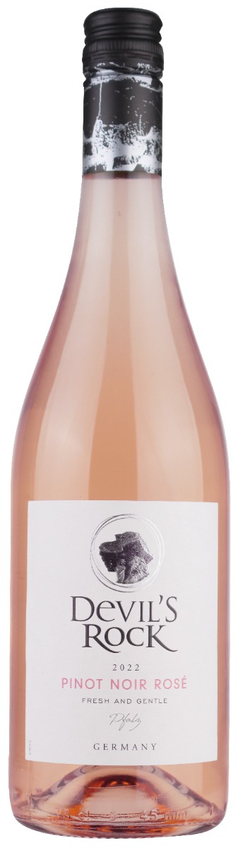 Devil's Rock Pinot Noir Rose Pfalz 2022 wine bottle