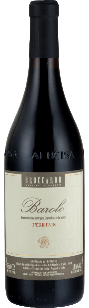 Broccardo Barolo I Tre Pais 2017 wine bottle