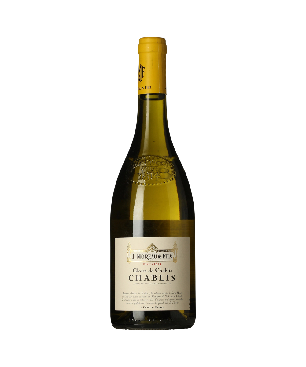 J. Moreau et Fils Chablis wine bottle