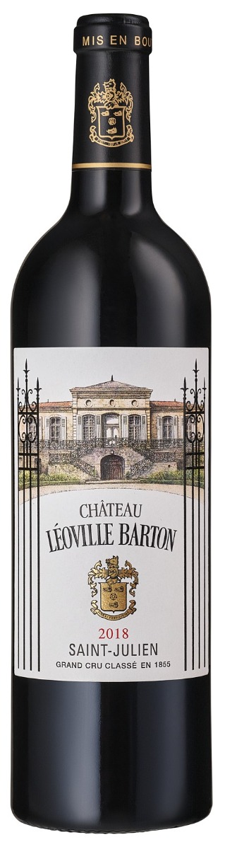 Chateau Léoville Barton Saint-Julien 2. Cru Classé 2018 i trækasse wine bottle
