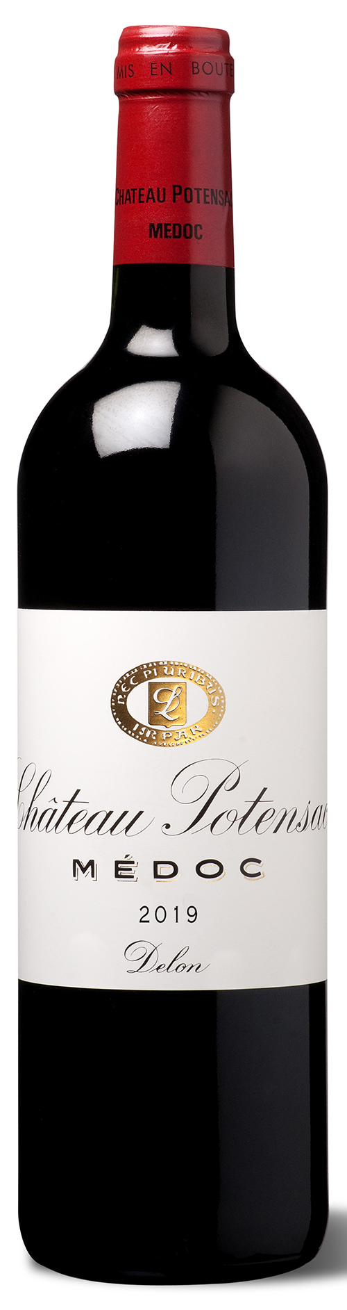 Château Potensac Médoc 2019 i trækasse wine bottle
