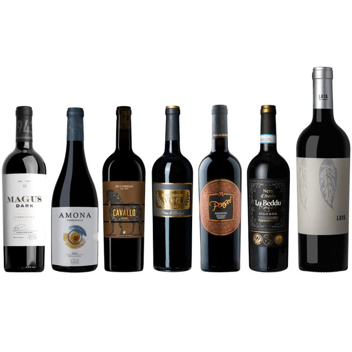 Rødvinskassen Inkl. Gratis Magnum wine bottle