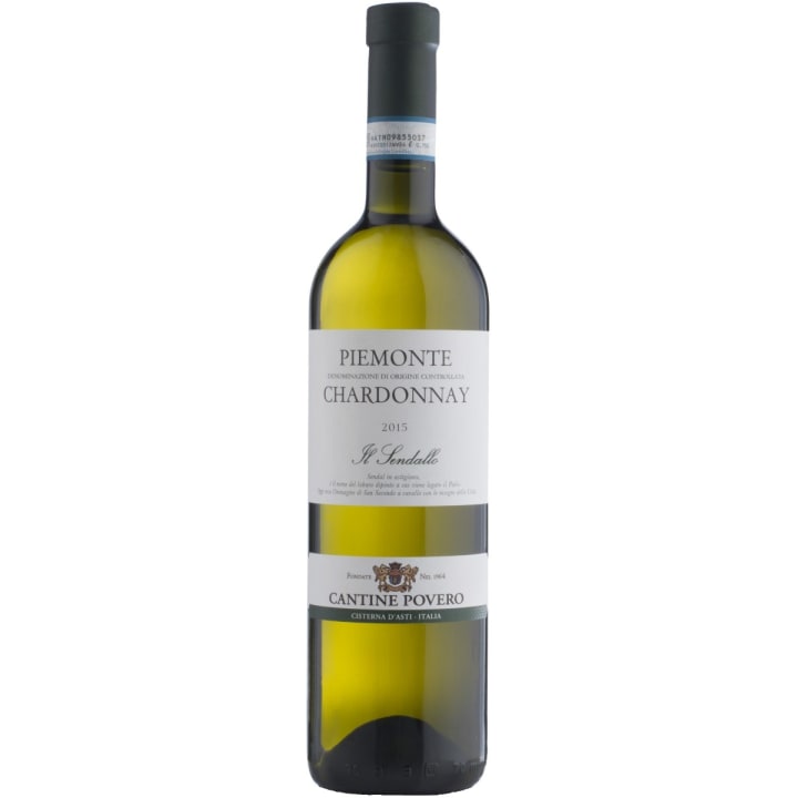 Povero Il Sendallo Piemonte Chardonnay DOC 2025 wine bottle