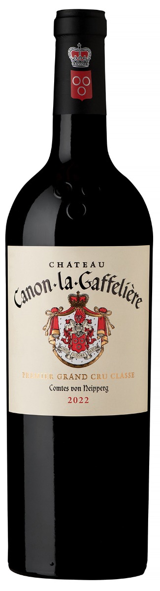 Château Canon-la-Gaffeliere Saint-Émilion 1er Grand Cru Classé B 2022 ØKO i trækasse wine bottle