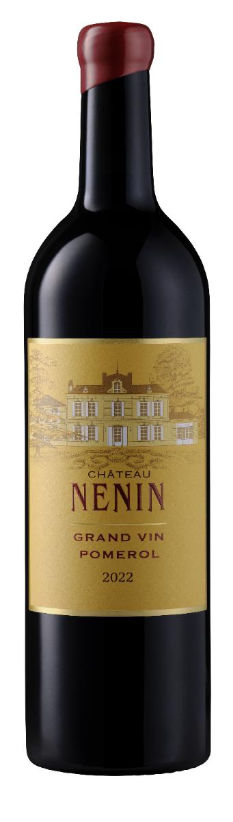 Chateau Nenin Pomerol 2022 i trækasse wine bottle