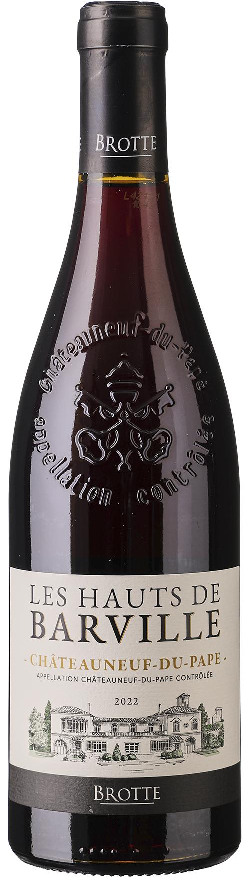 Brotte Les Hauts de Barville Châteauneuf-du-Pape wine bottle